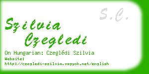 szilvia czegledi business card