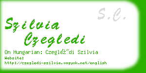 szilvia czegledi business card